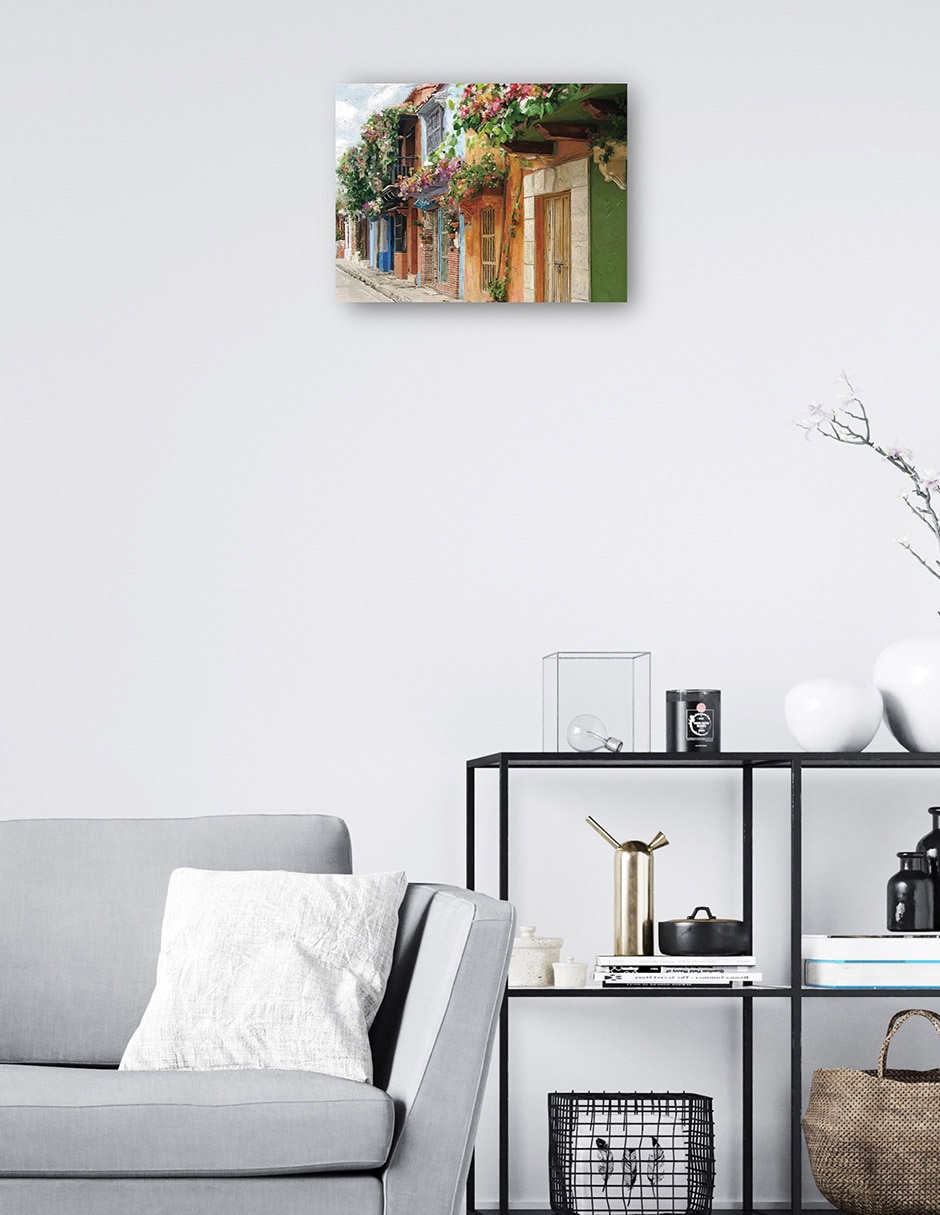 Cuadro decorativo técnica mixta Lugares 2