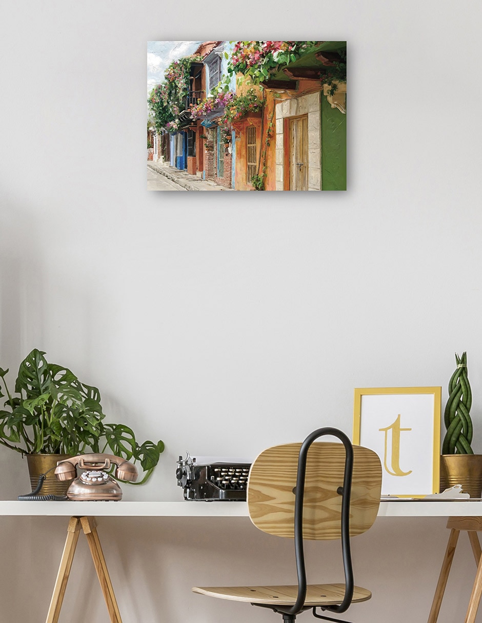 Cuadro decorativo técnica mixta Lugares 3
