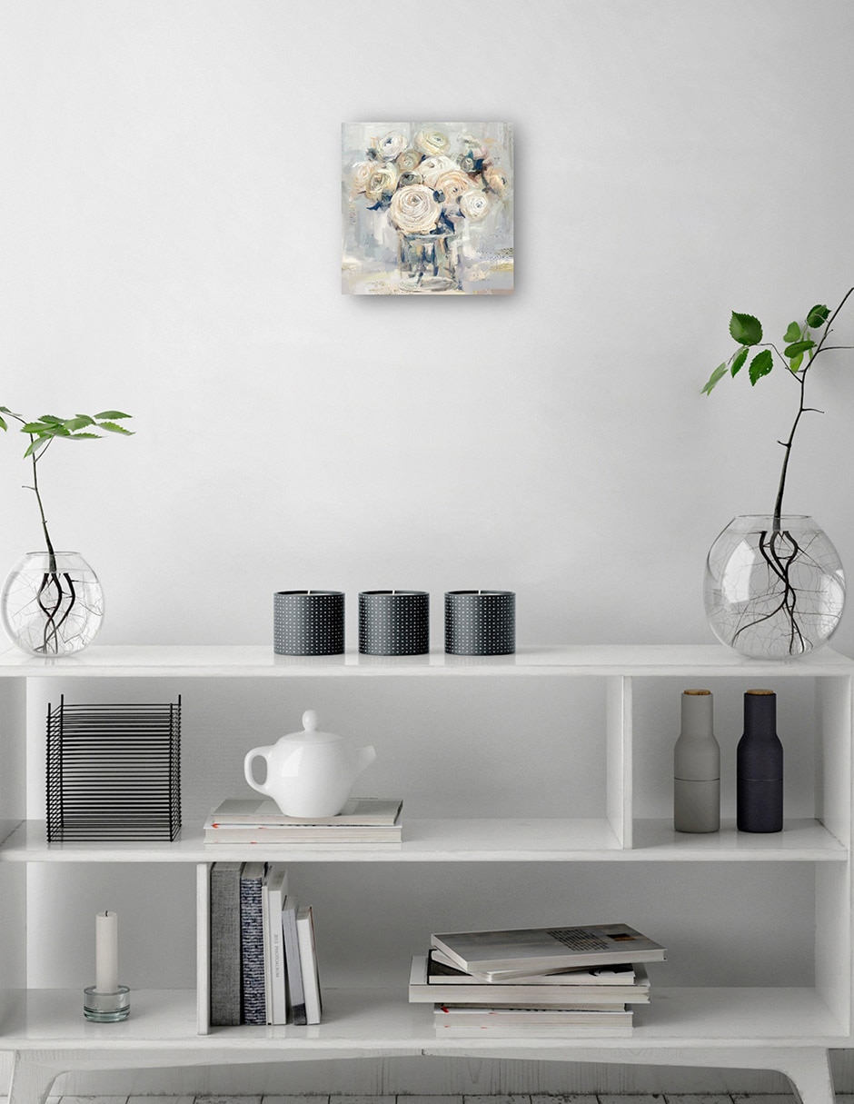 Cuadro decorativo técnica mixta Floreros 2