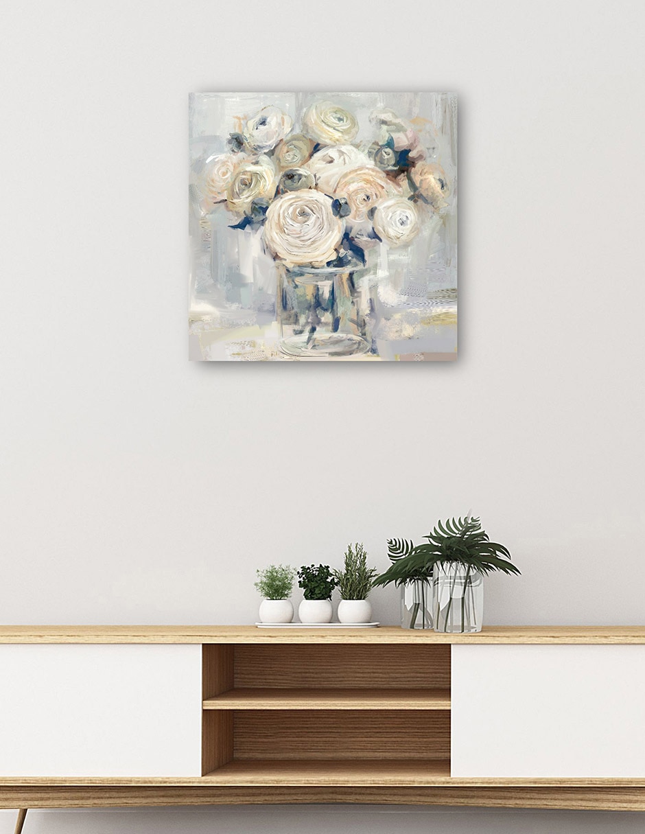 Cuadro decorativo técnica mixta Floreros 5