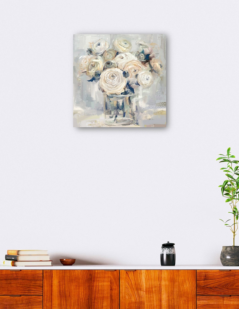Cuadro decorativo técnica mixta Floreros 6