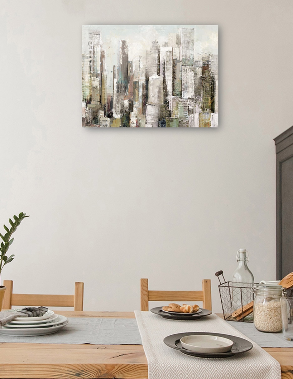 Cuadro decorativo técnica mixta Edificios 4