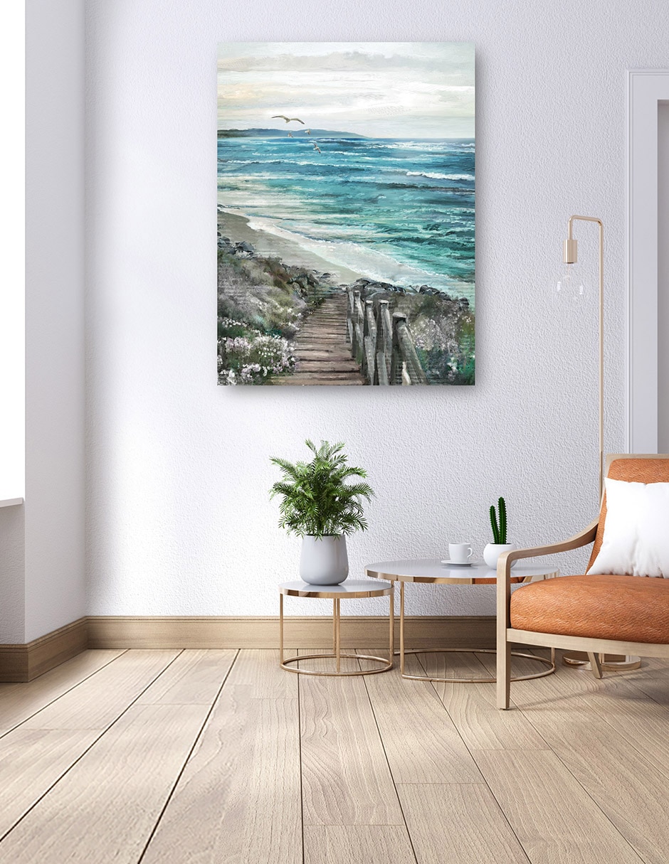 Cuadro decorativo técnica mixta Playas 7
