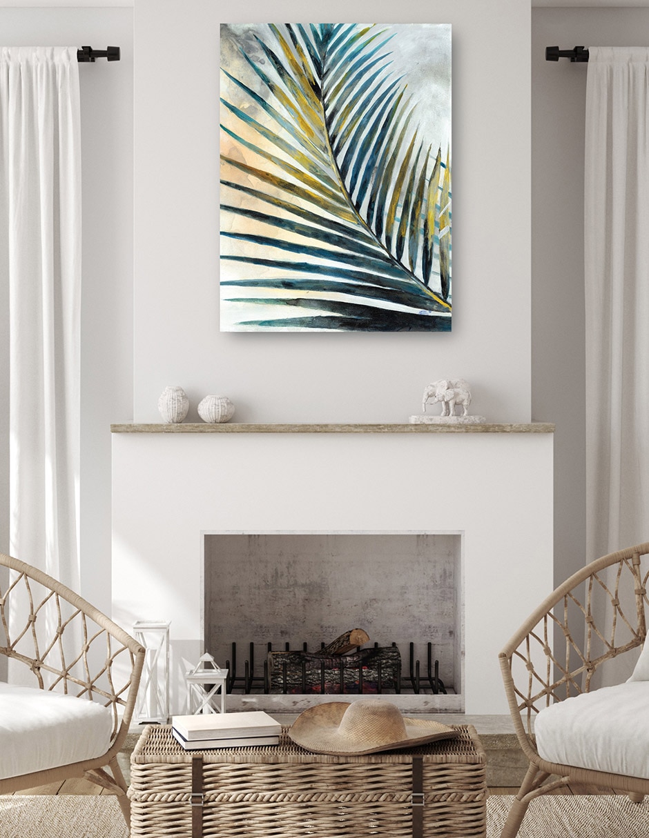 Cuadro decorativo técnica mixta Palmas 4
