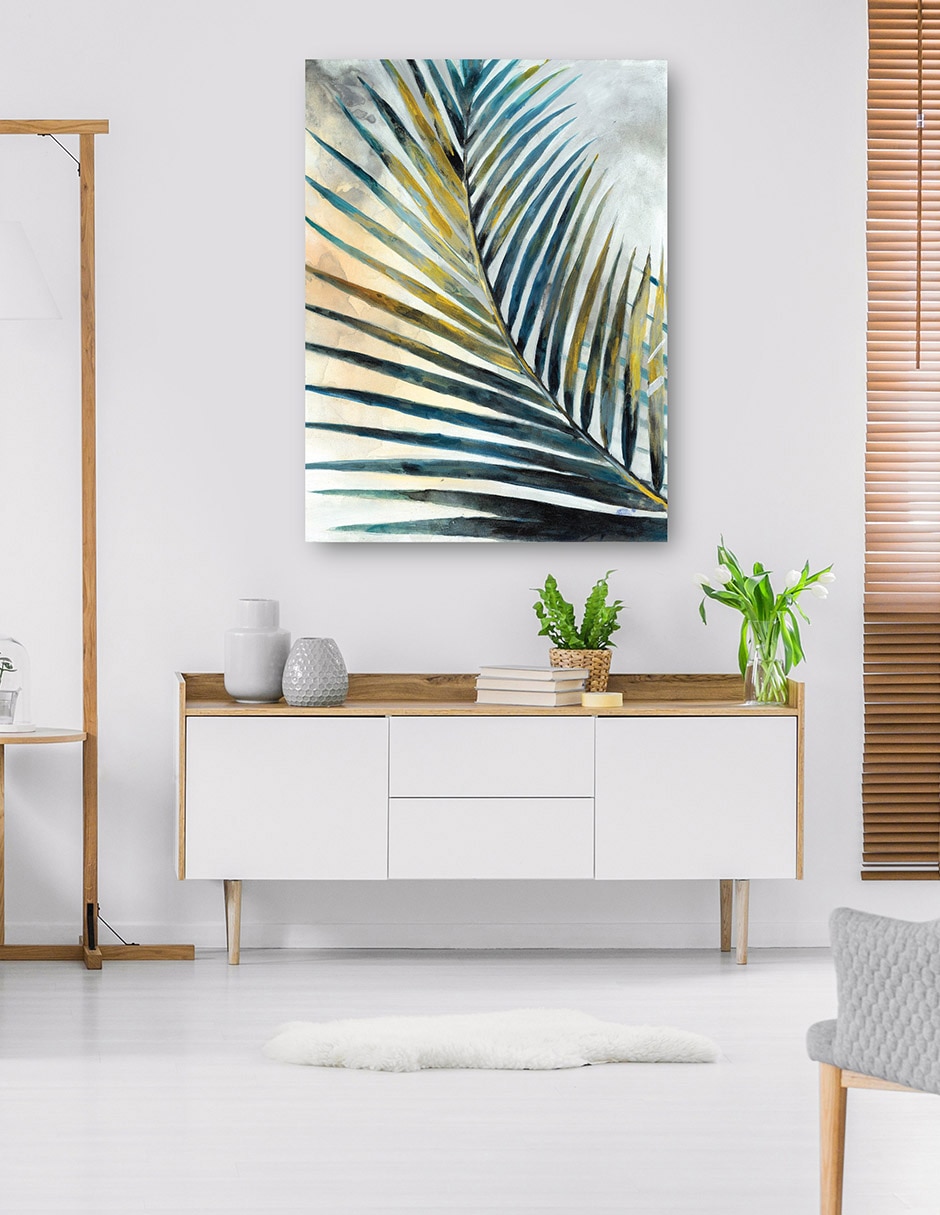 Cuadro decorativo técnica mixta Palmas 6