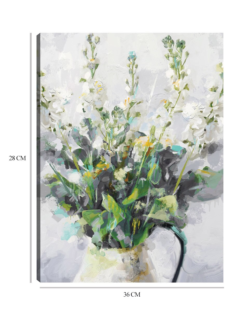 Cuadro decorativo técnica mixta Floreros 9