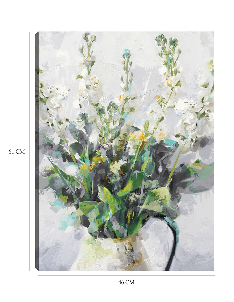 Cuadro decorativo técnica mixta Floreros 3