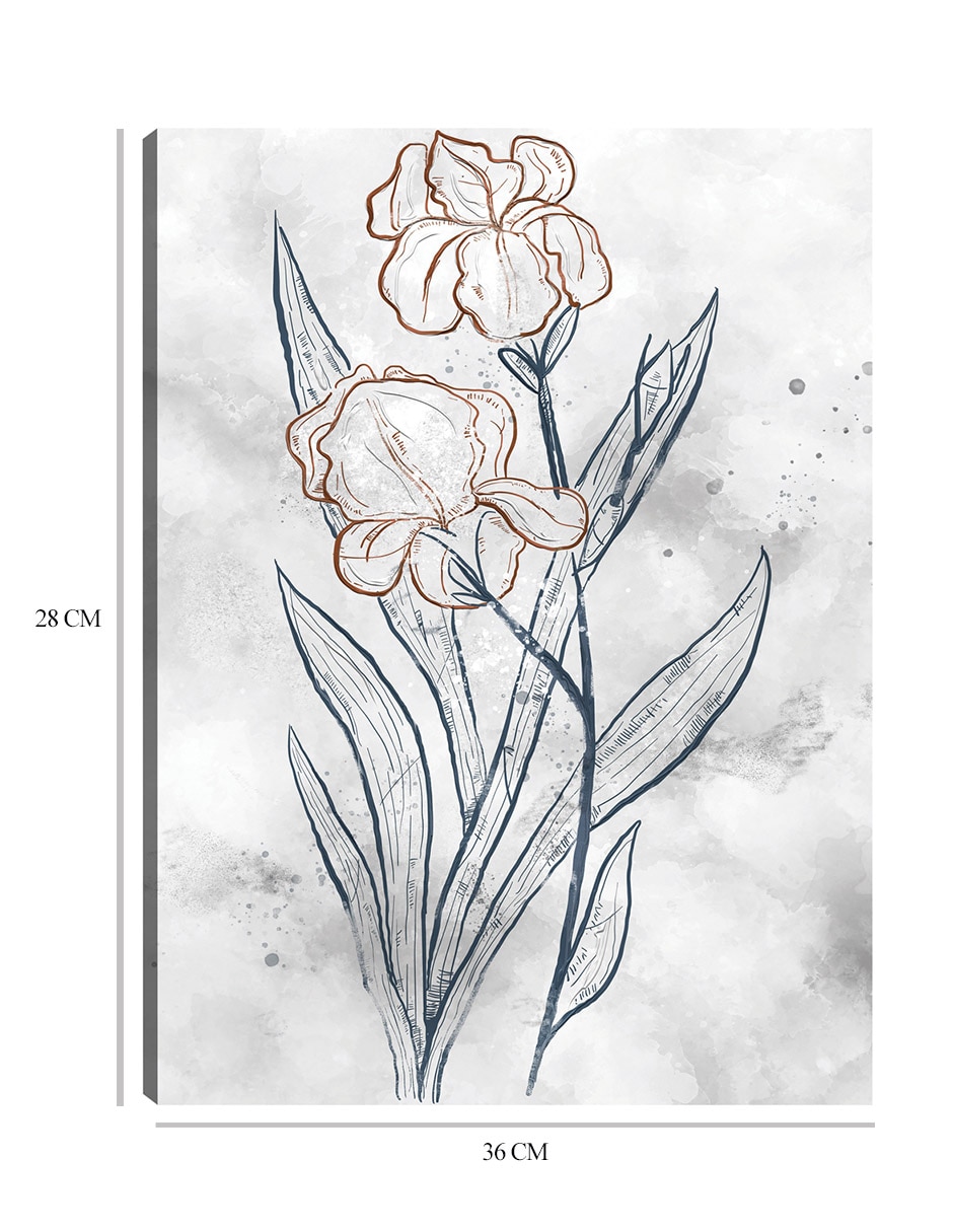 Cuadro decorativo técnica mixta Floración 3