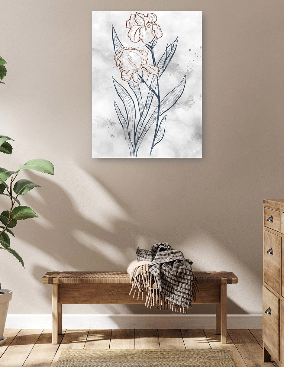 Cuadro decorativo técnica mixta Floración 6