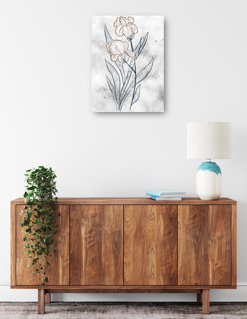 Cuadro decorativo técnica mixta Floración 9