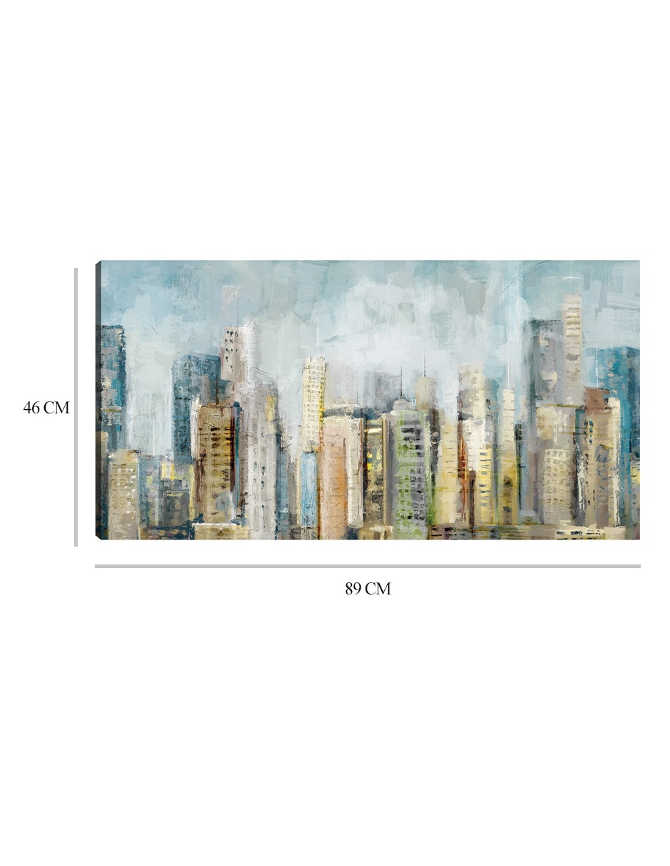 Cuadro decorativo técnica mixta Edificios 3
