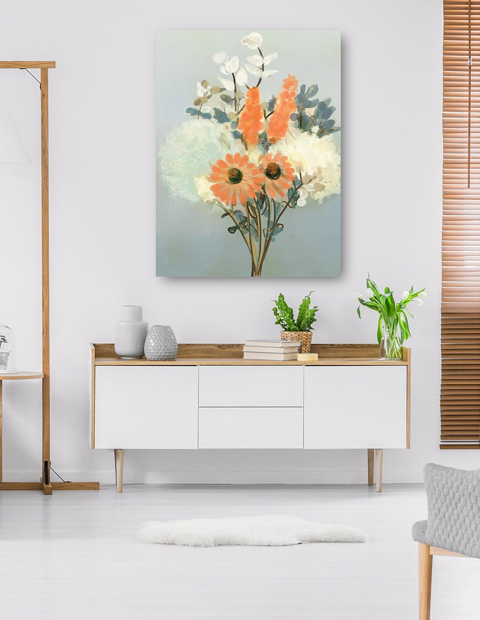 Cuadro decorativo técnica mixta Ramos 4