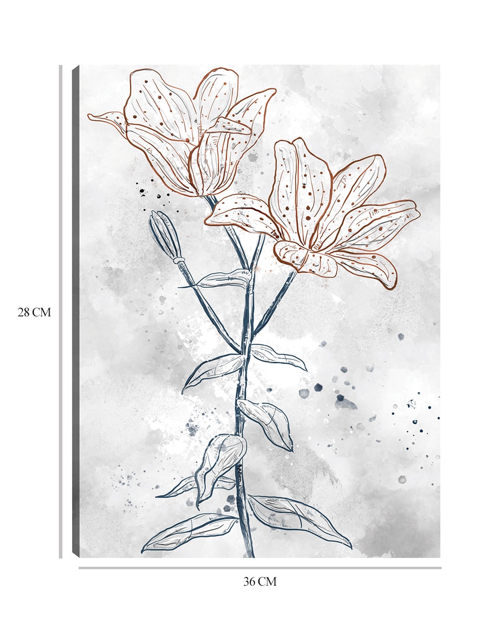Cuadro decorativo técnica mixta Floración 9