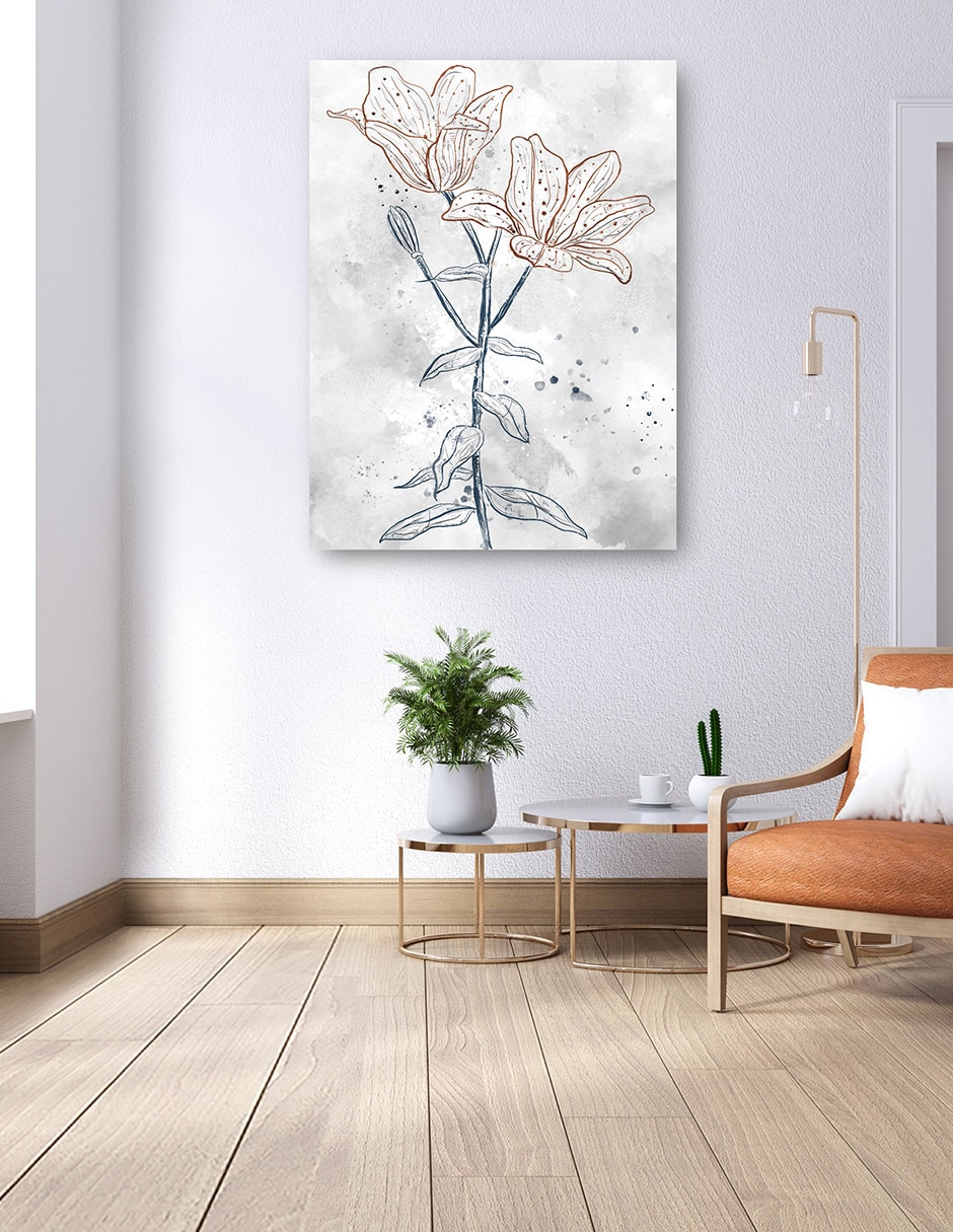 Cuadro decorativo técnica mixta Floración 4