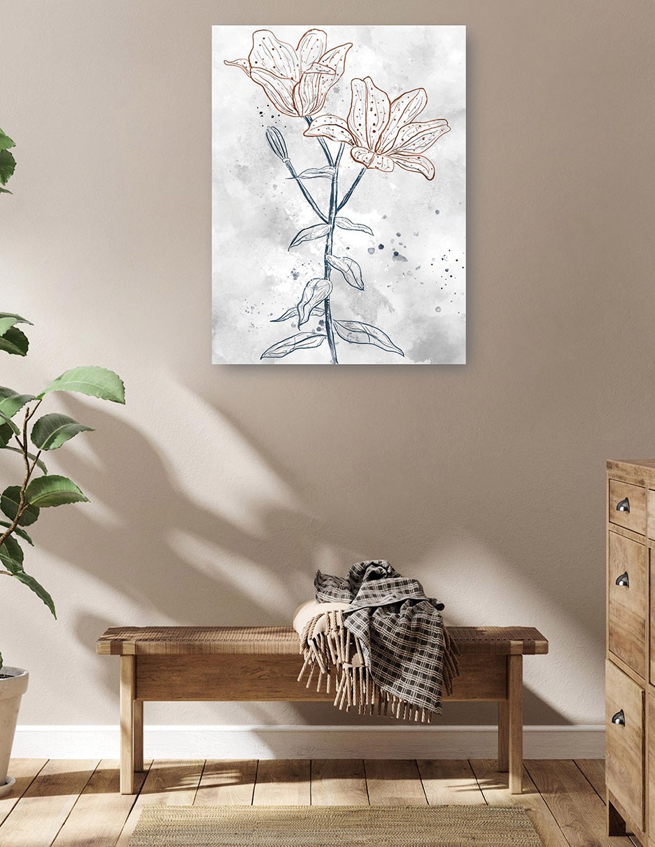 Cuadro decorativo técnica mixta Floración 5