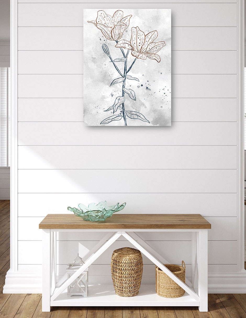 Cuadro decorativo técnica mixta Floración 6