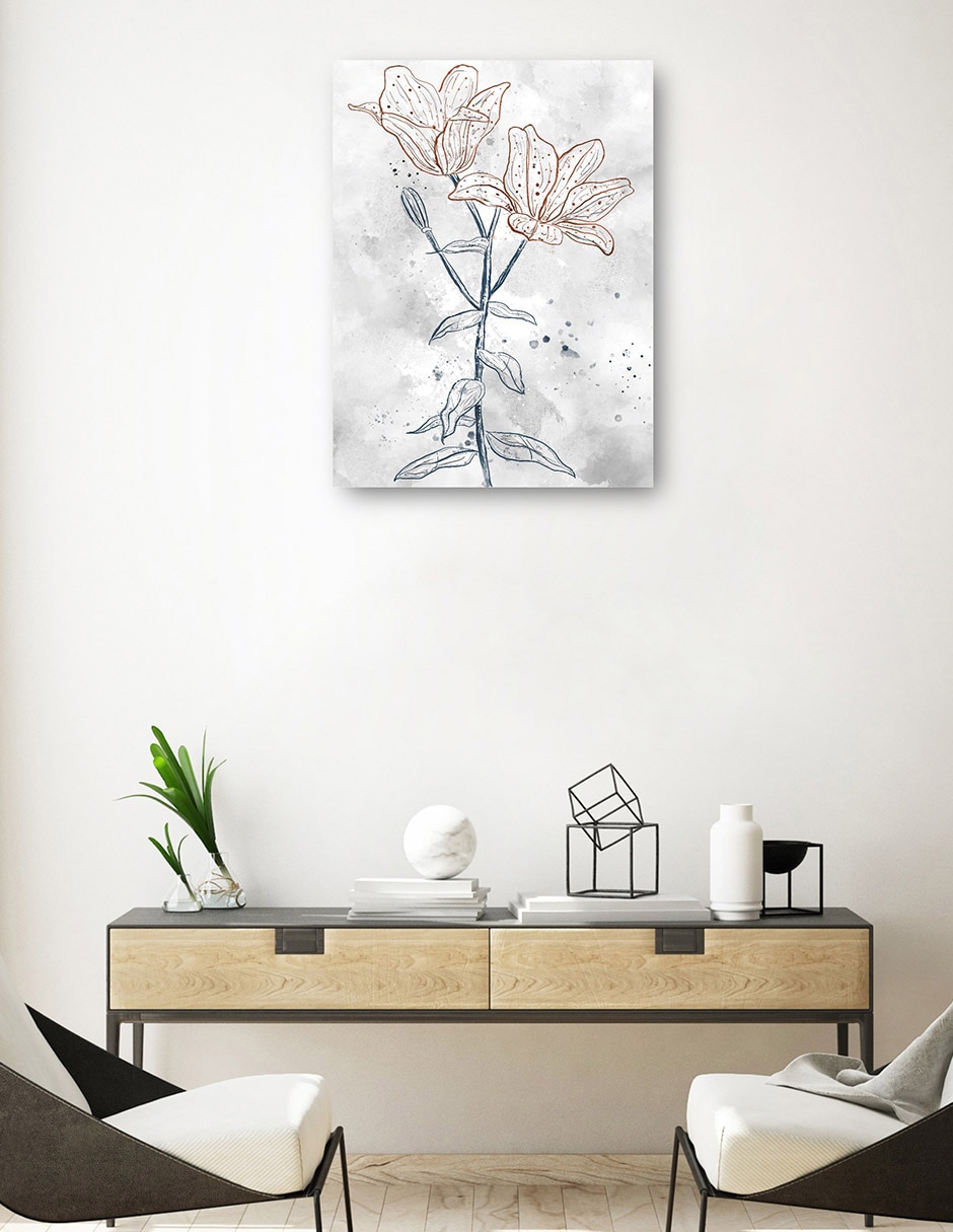 Cuadro decorativo técnica mixta Floración 7
