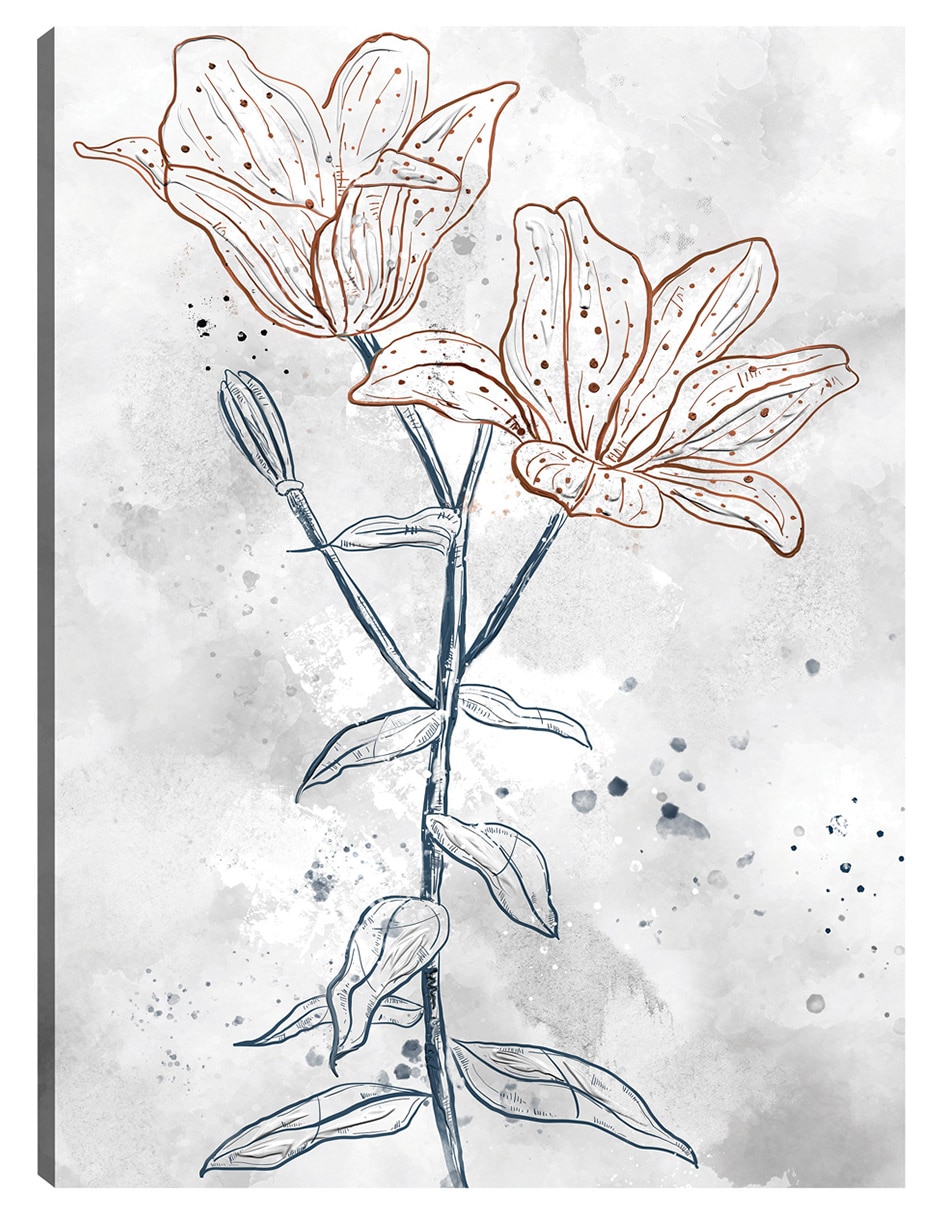 Cuadro decorativo técnica mixta Floración