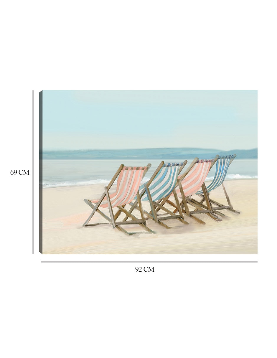 Cuadro decorativo técnica mixta Playas 3
