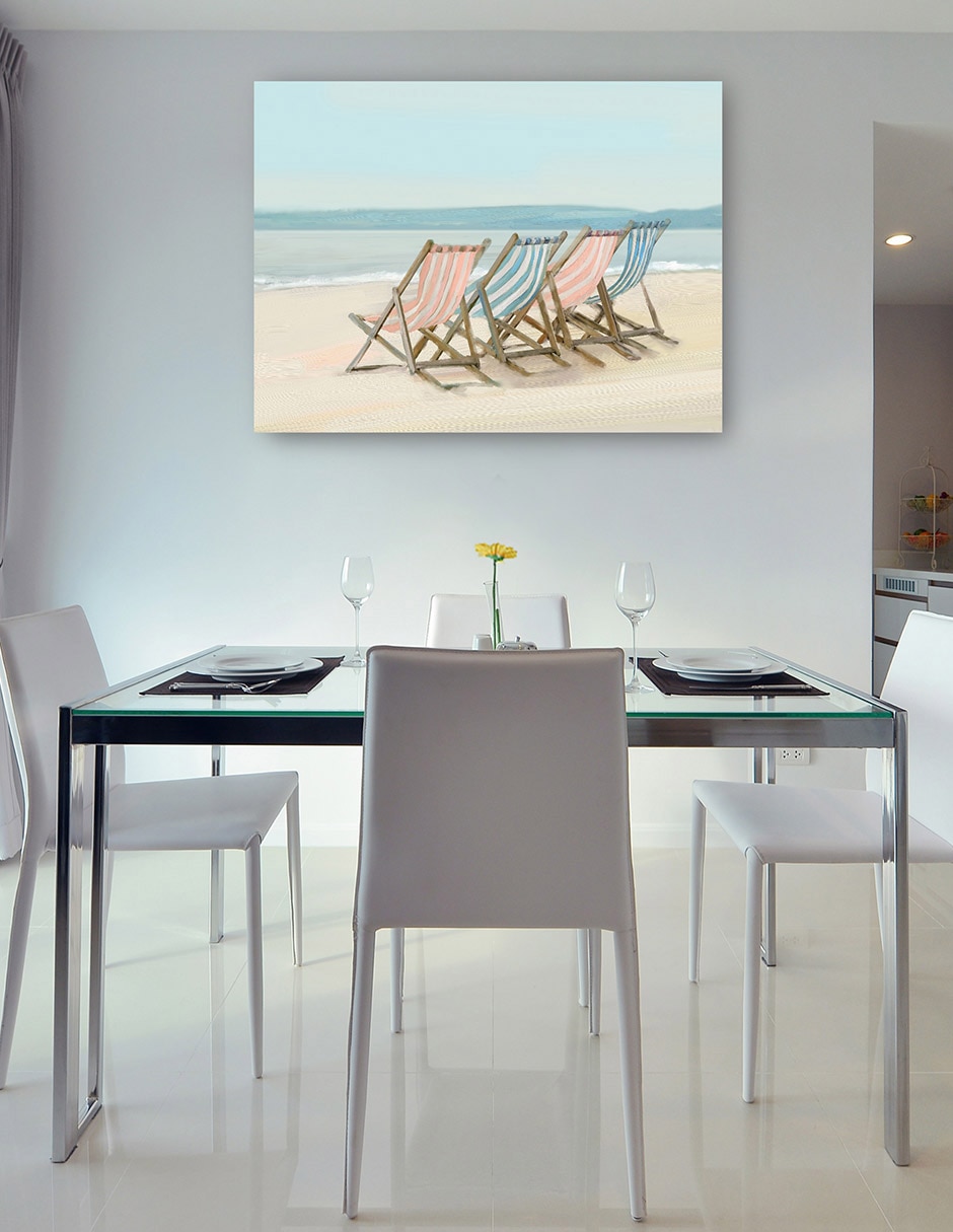 Cuadro decorativo técnica mixta Playas 6