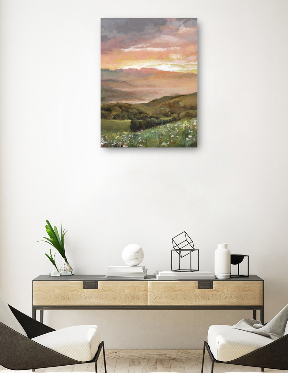 Cuadro decorativo técnica mixta Bosques 3