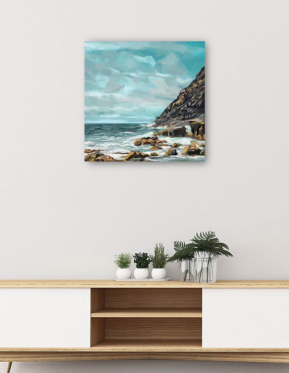 Cuadro decorativo técnica mixta Playas 6