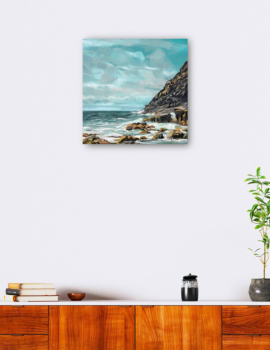 Cuadro decorativo técnica mixta Playas 7