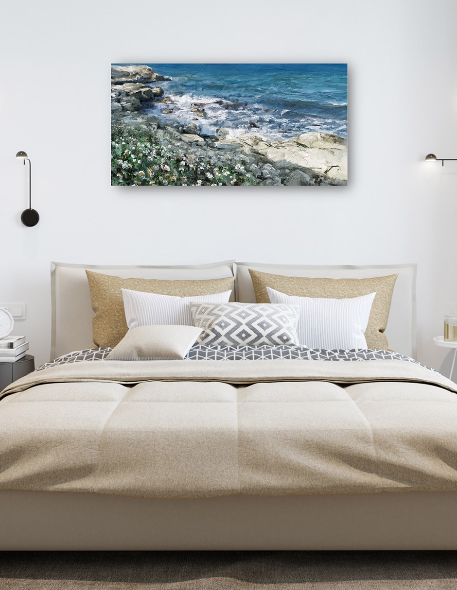 Cuadro decorativo técnica mixta Playas 7