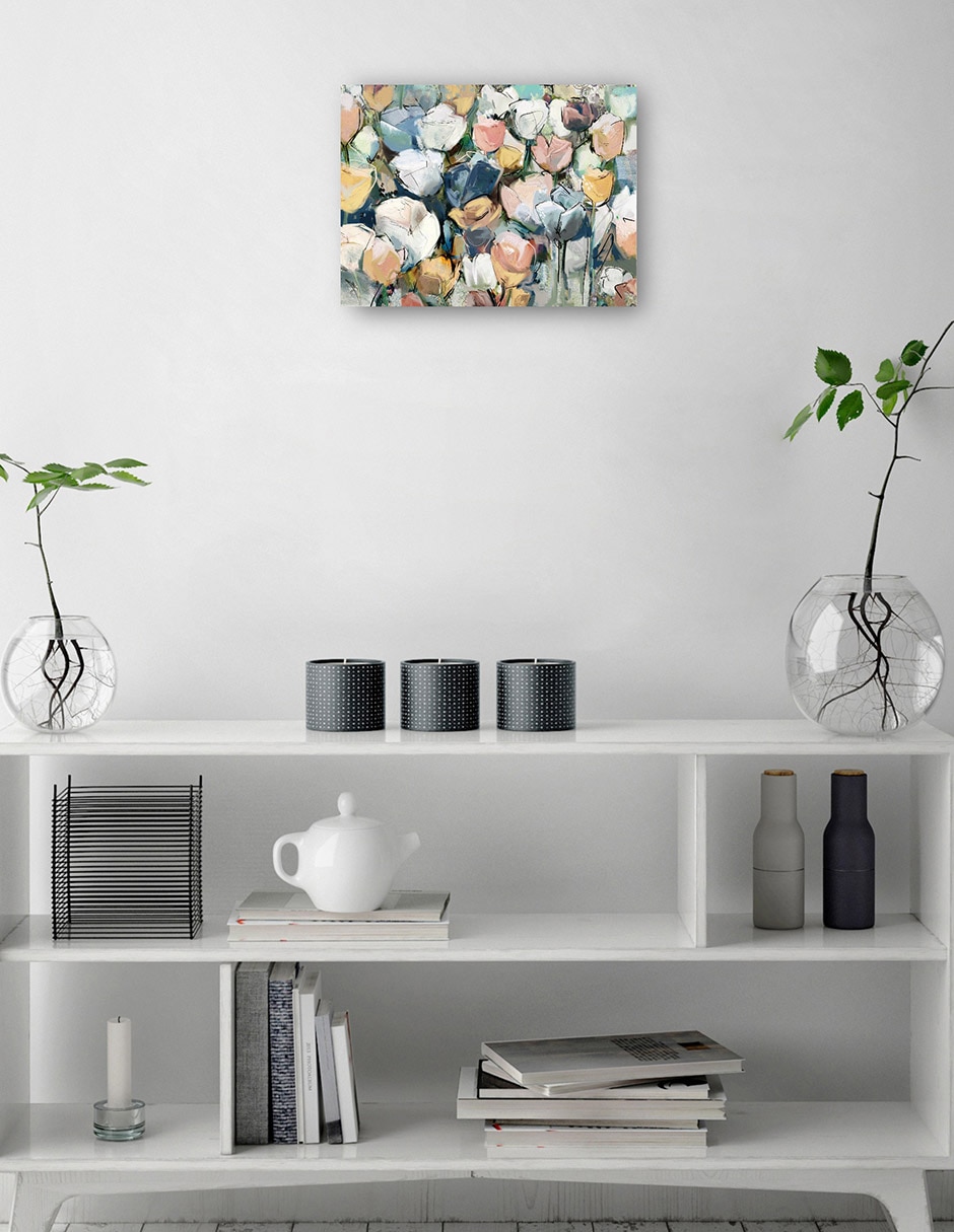 Cuadro decorativo técnica mixta Arreglo Floral 2