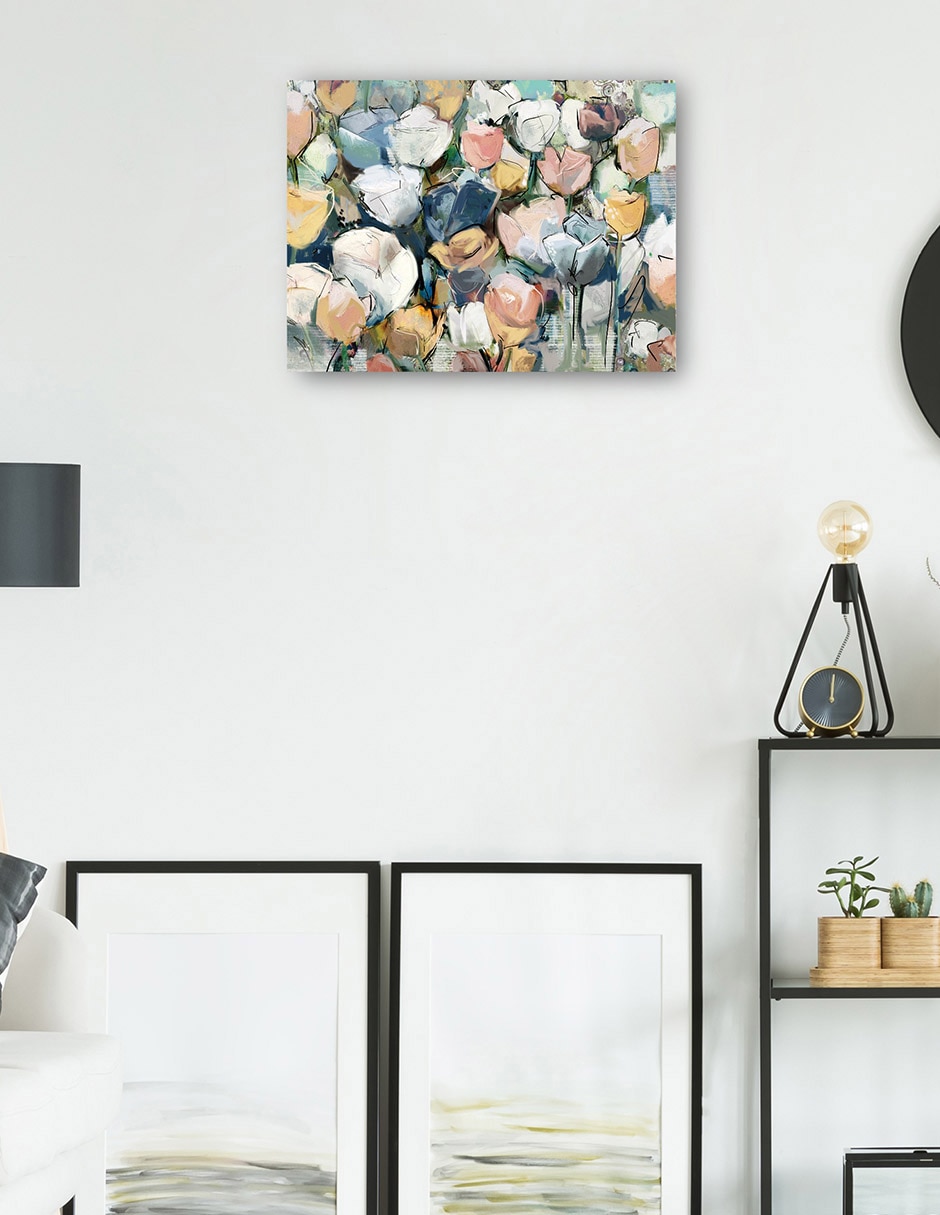 Cuadro decorativo técnica mixta Arreglo Floral 3