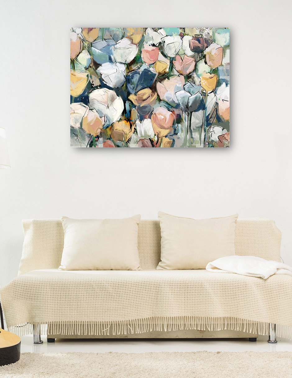Cuadro decorativo técnica mixta Arreglo Floral 6