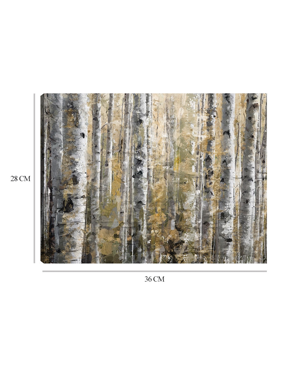 Cuadro decorativo técnica mixta Bosques 2