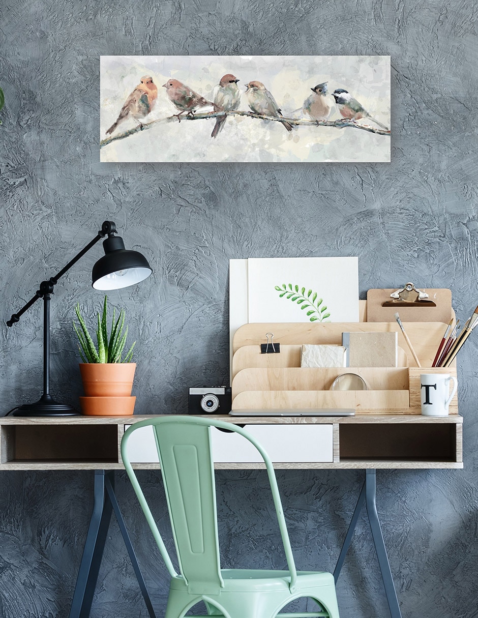 Cuadro decorativo técnica mixta Aves Silvestres 3
