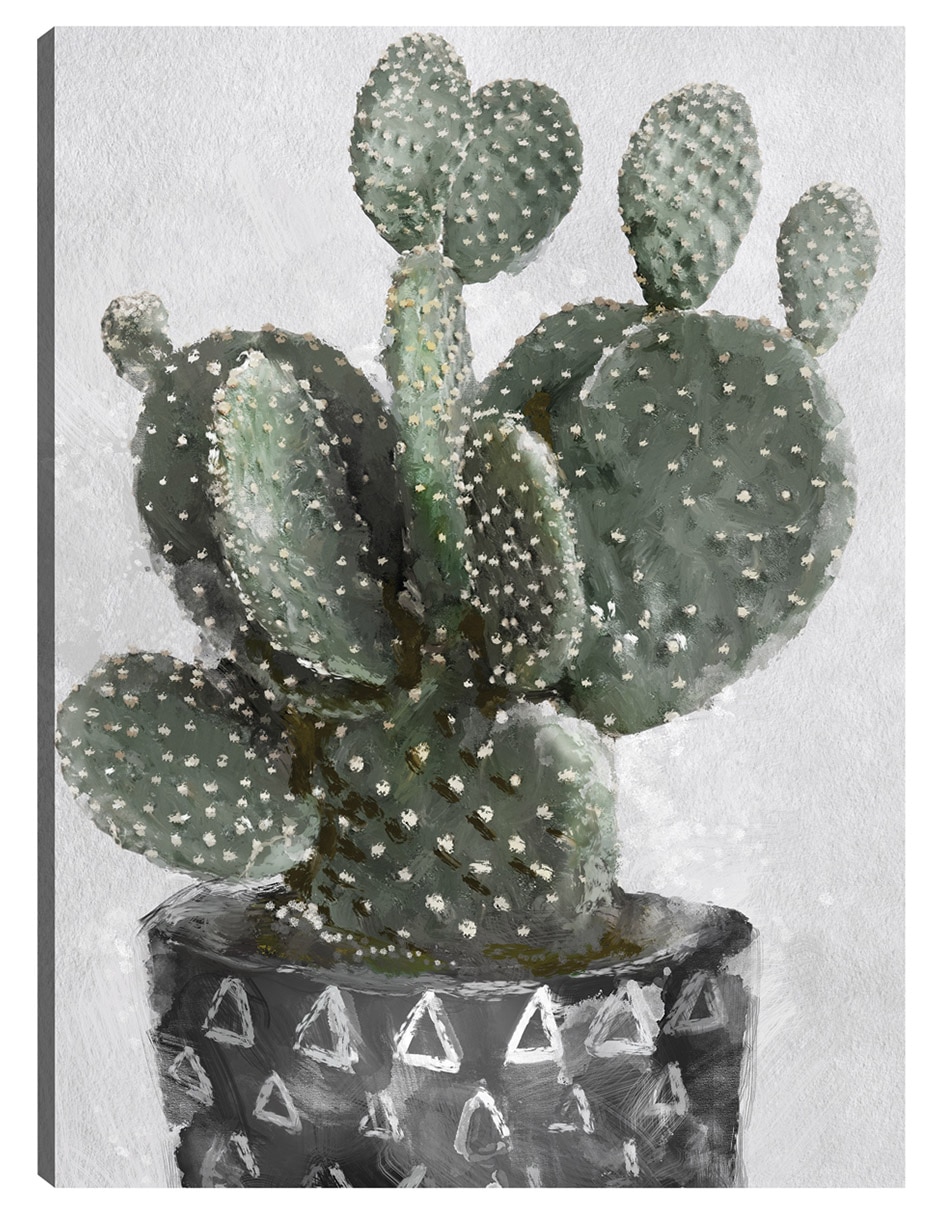 Cuadro decorativo técnica mixta Macetas