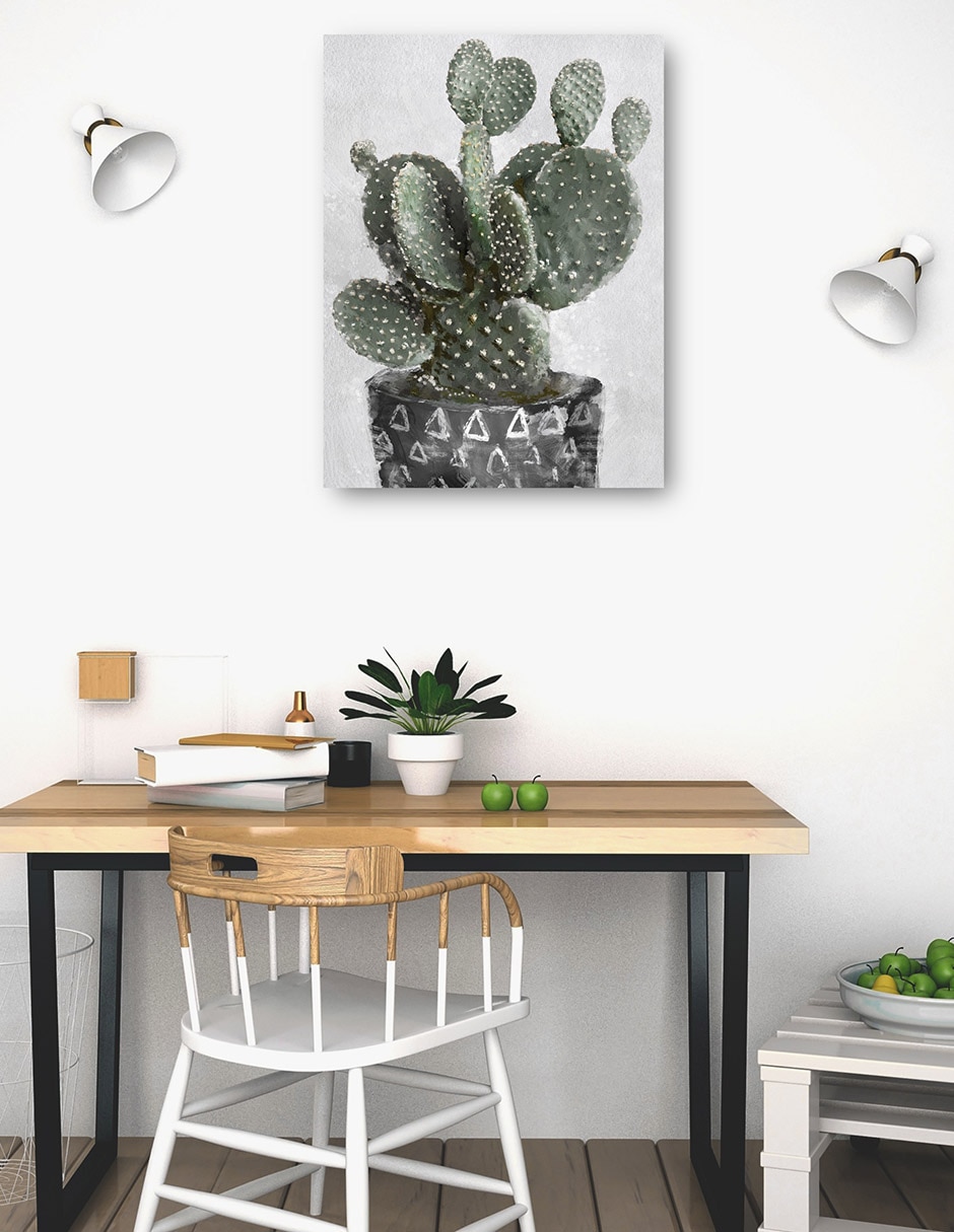 Cuadro decorativo técnica mixta Macetas 5