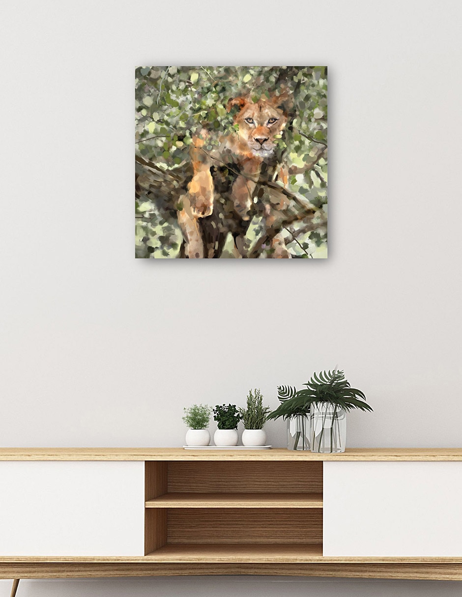 Cuadro decorativo técnica mixta Vida Silvestre 5