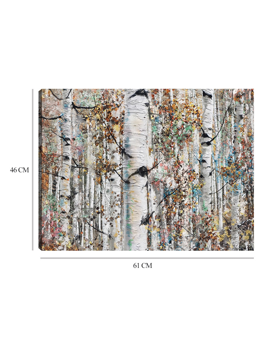 Cuadro decorativo técnica mixta Bosques 9