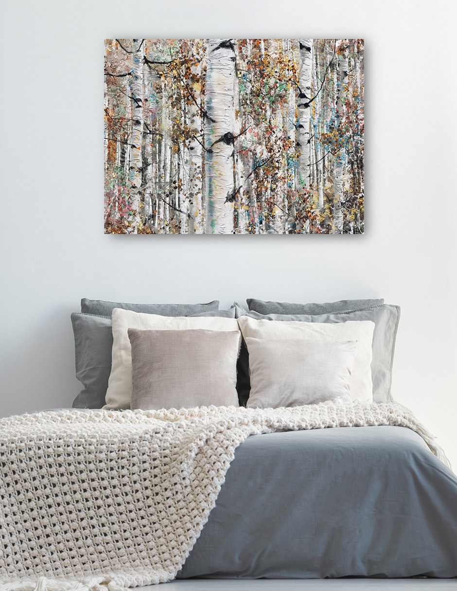 Cuadro decorativo técnica mixta Bosques 5
