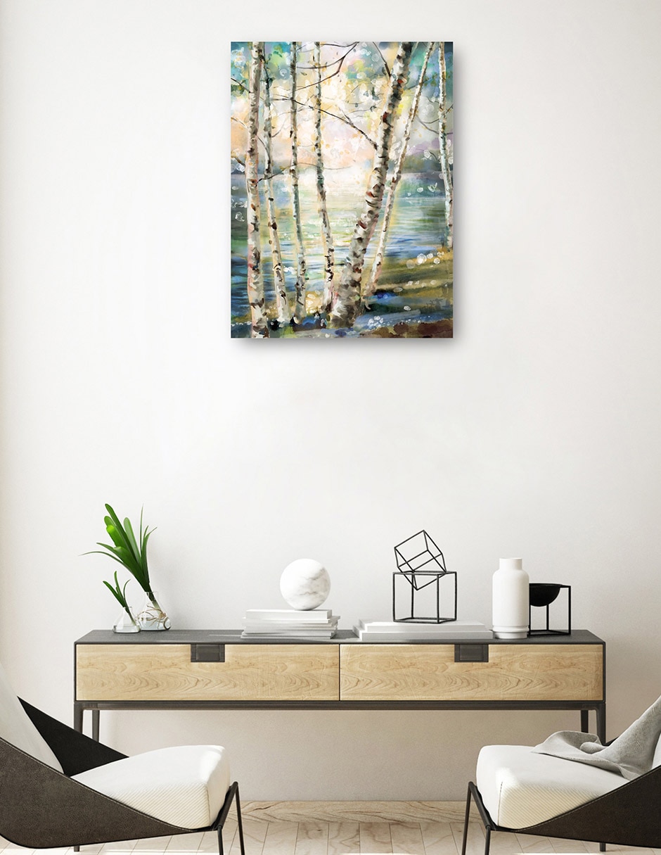 Cuadro decorativo técnica mixta Bosques 3