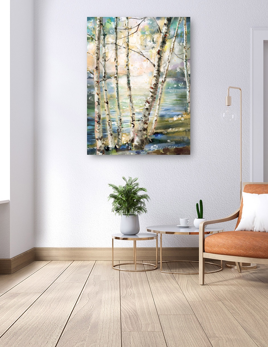Cuadro decorativo técnica mixta Bosques 6