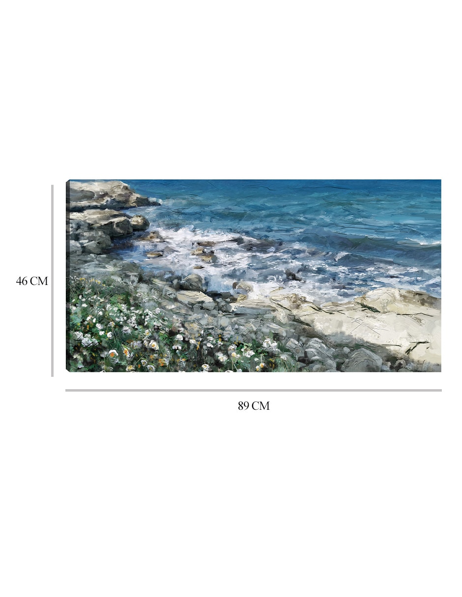 Cuadro decorativo técnica mixta Playas 2