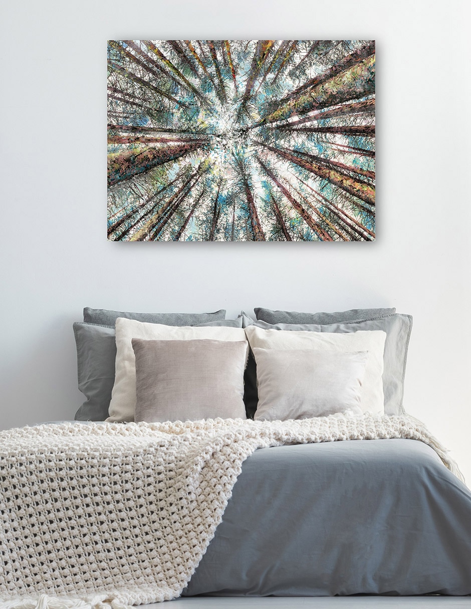 Cuadro decorativo técnica mixta Bosques 6