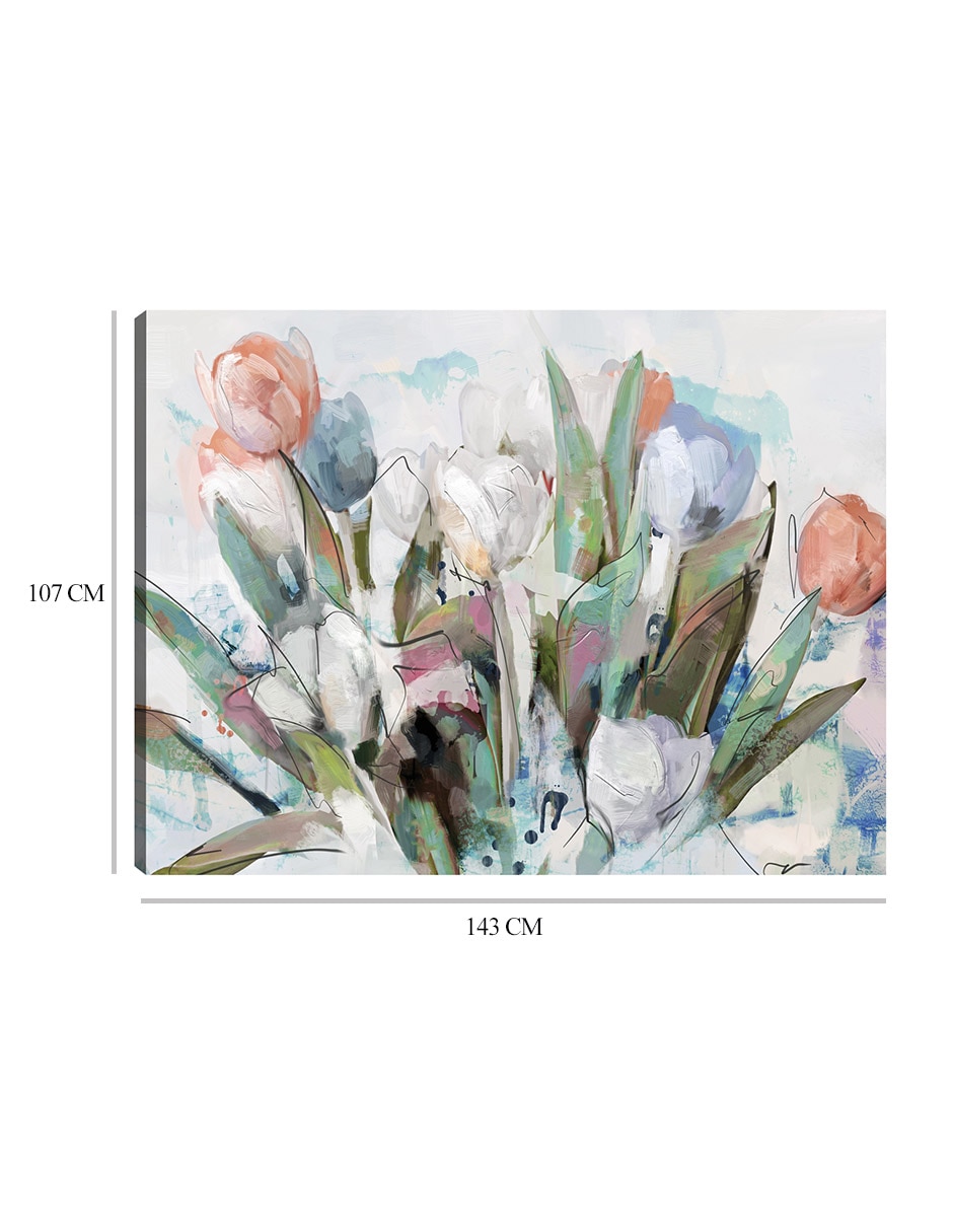 Cuadro decorativo técnica mixta Arreglo Floral 2