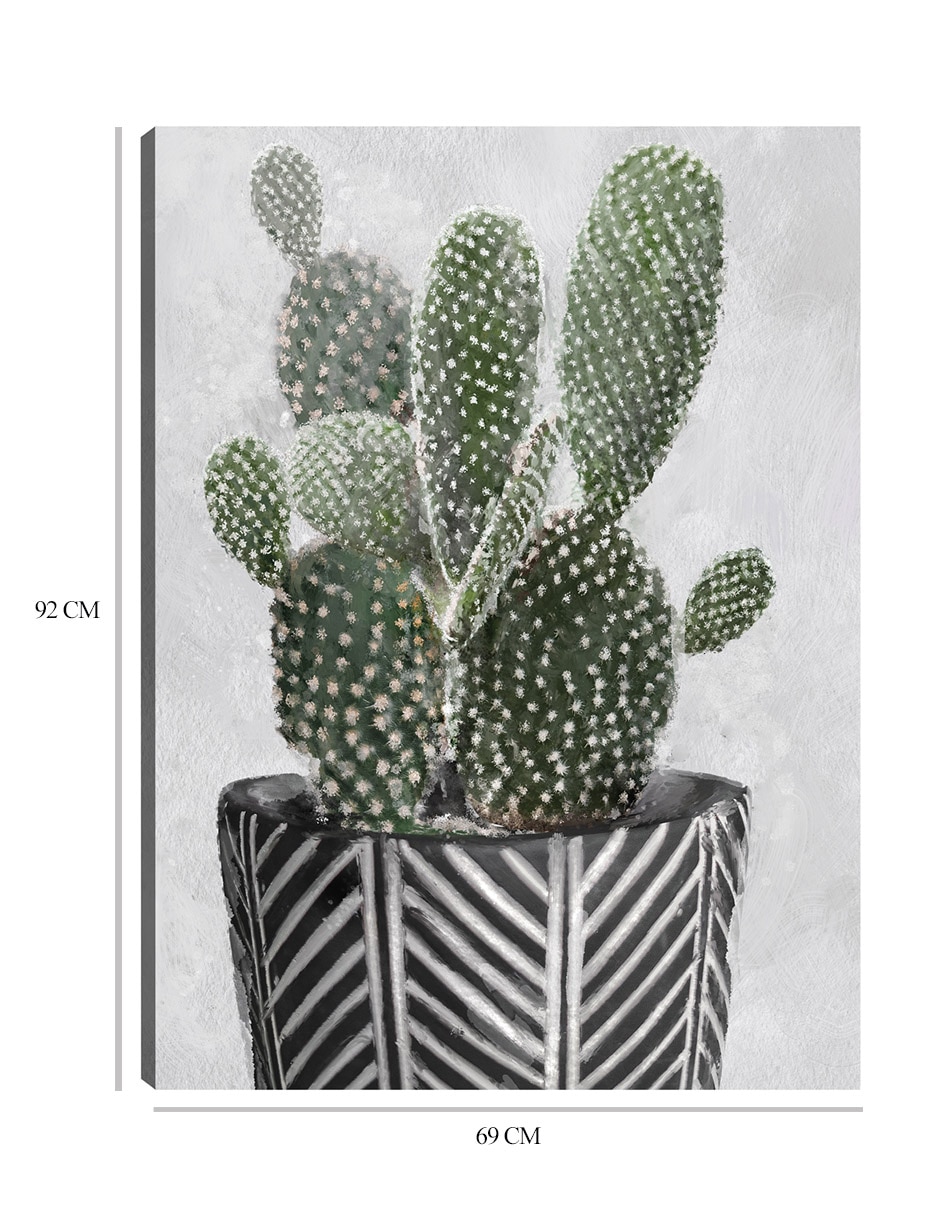 Cuadro decorativo técnica mixta Macetas 2