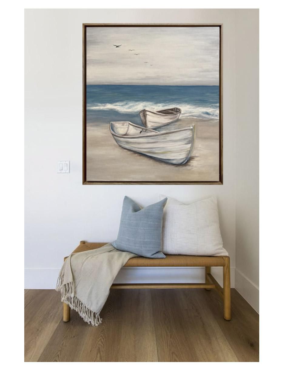 Pintura Veleros VII técnica acrílico Mar 2