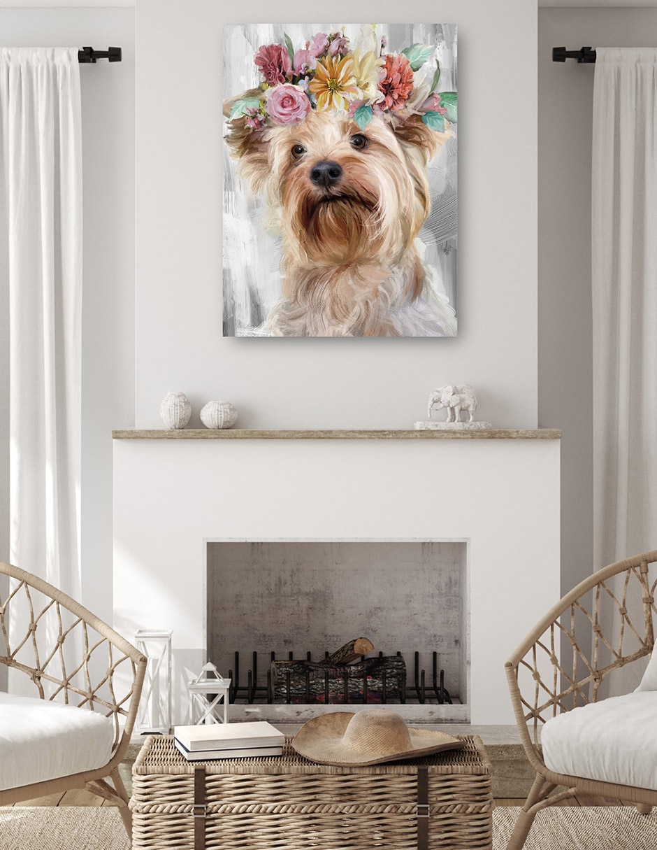 Cuadro decorativo El Poder de las Flores VIII técnica mixta Animales Domésticos 4
