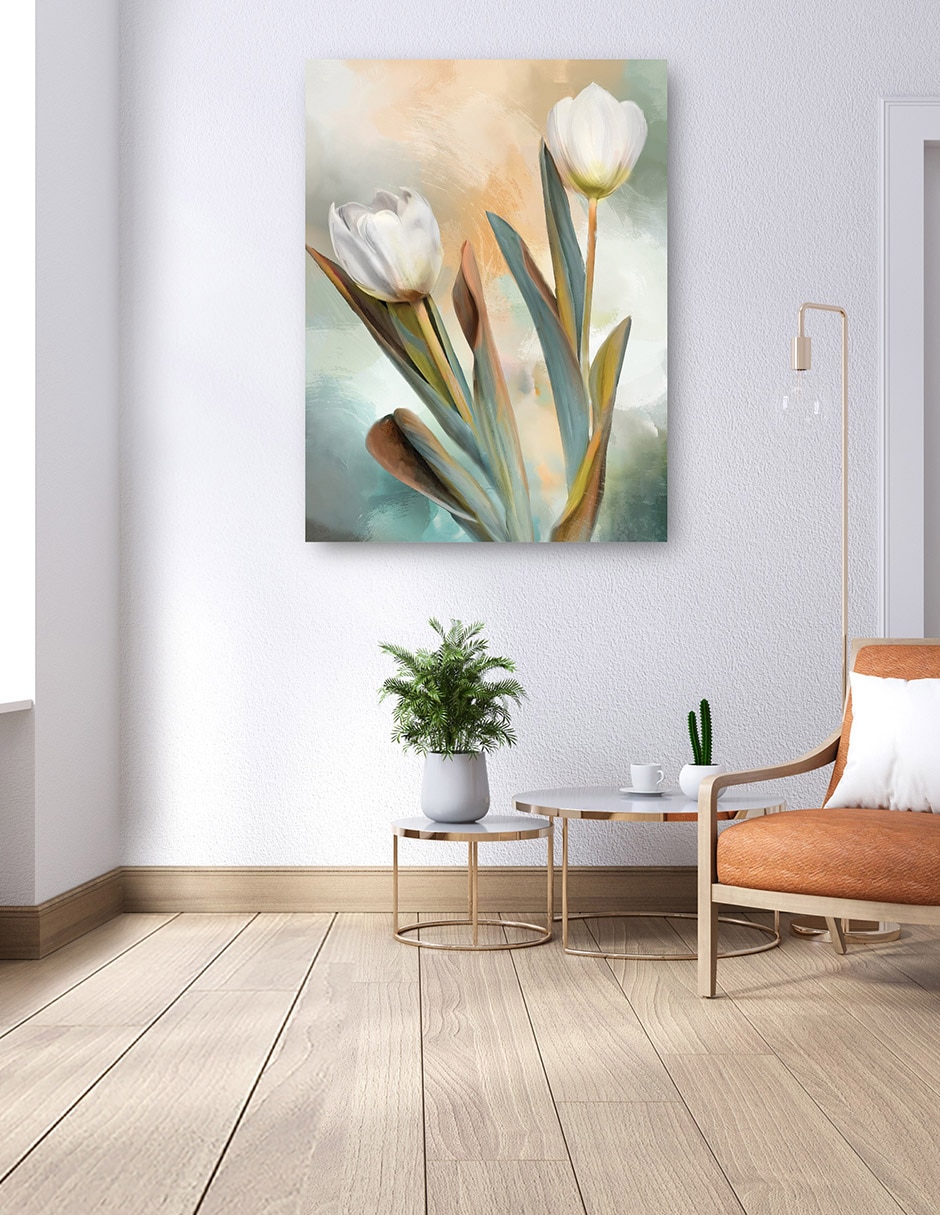 Cuadro decorativo Duetos Delicados II técnica mixta Floración 6