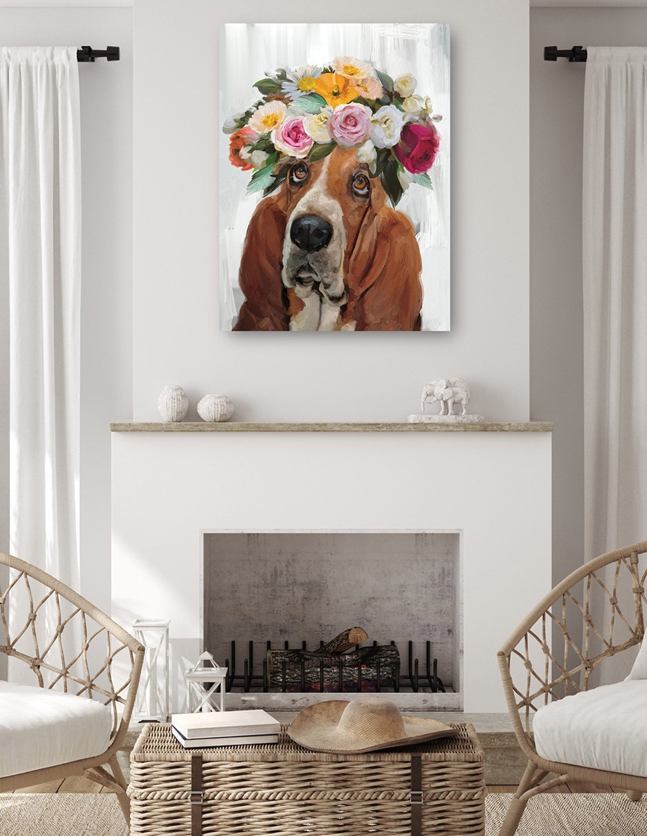 Cuadro decorativo El Poder de las Flores II técnica mixta Animales Domésticos 4