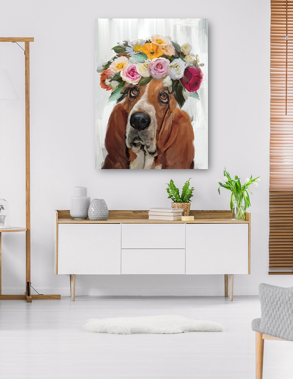 Cuadro decorativo El Poder de las Flores II técnica mixta Animales Domésticos 6