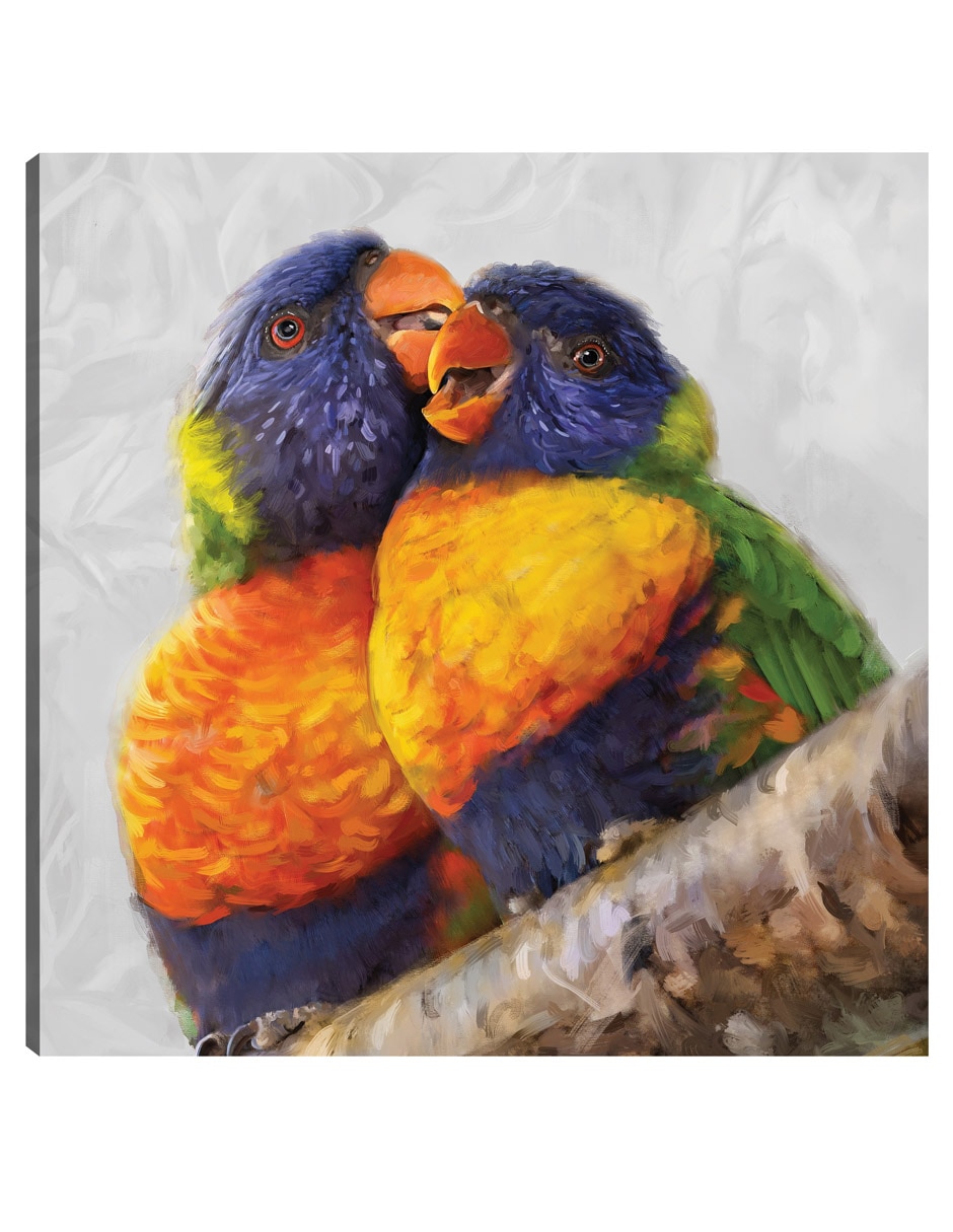 Cuadro decorativo Dúo Tropical técnica mixta Aves Silvestres